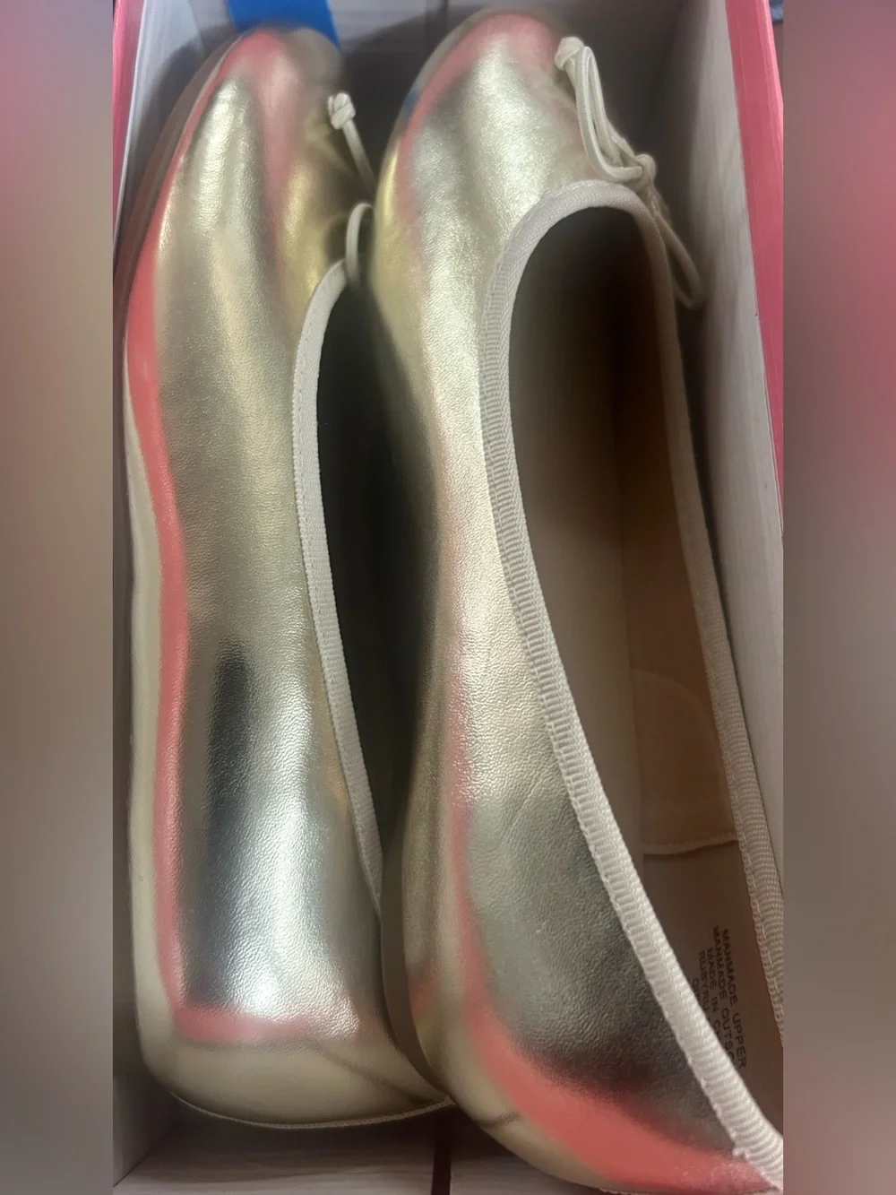 Youth Girls Metallic Bow Flats